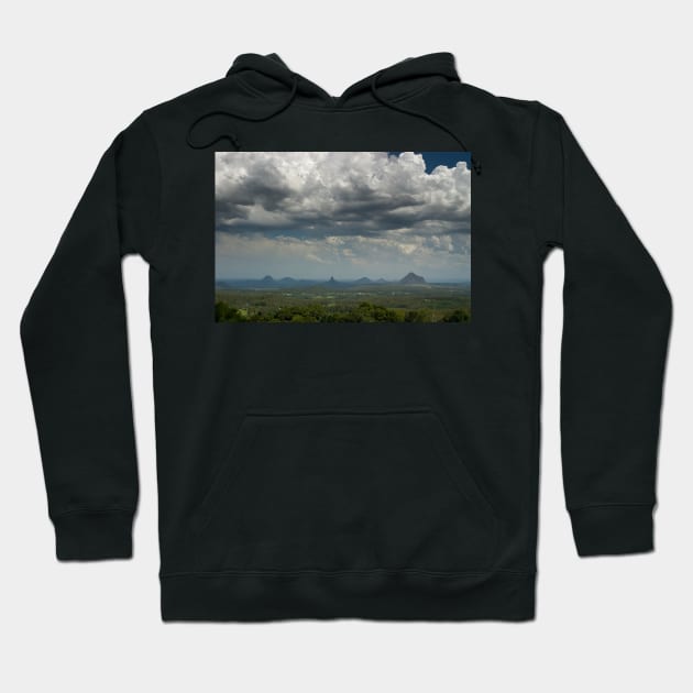 Clouds over Glasshouse Mountains Hoodie by fotoWerner